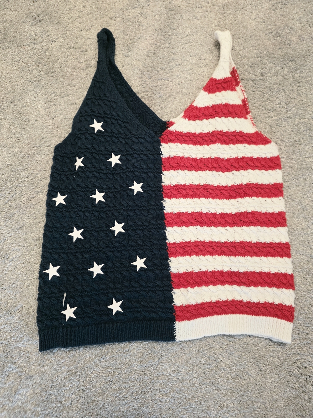 moon & madison Red, White & Navy Knit Tank